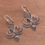 Sterling silver filigree dangle earrings, 'Elaborate Cross in Antique' - Oxidized Sterling Silver Filigree Cross Dangle Earrings (image 2b) thumbail