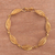 Gold-plated filigree link bracelet, 'Delicate Leaves' - Gold-Plated Sterling Silver Filigree Leaves Link Bracelet thumbail