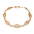 Gold-plated filigree link bracelet, 'Delicate Leaves' - Gold-Plated Sterling Silver Filigree Leaves Link Bracelet thumbail