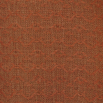 Schal aus Alpaka-Mischung - Handgewebter Schal aus orangefarbener Alpaka-Mischung aus Peru