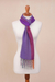 Alpaca blend scarf, 'Perfect Harmony' - Hand Woven Striped Alpaca Blend Wrap Scarf from Peru (image 2d) thumbail