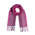 Alpaca blend scarf, 'Perfect Pink' - Hand Woven Striped Alpaca Blend Wrap Scarf from Peru (image 2f) thumbail