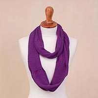 100% baby alpaca infinity scarf,