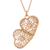 Gold-plated sterling silver filigree locket necklace, 'Splendid Fantasy' - Heart Shaped Gold Plated Filigree Locket Necklace from Peru (image 2d) thumbail