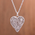 Sterling silver filigree locket necklace, 'Shining Finesse' - Sterling Silver Heart Shaped Filigree Locket Necklace thumbail