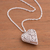 Sterling silver filigree locket necklace, 'Shining Finesse' - Sterling Silver Heart Shaped Filigree Locket Necklace (image 2c) thumbail