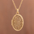 Gold-plated sterling silver filigree locket necklace, 'Shining Fantasy' - 21k Gold Plated Silver Filigree Locket Necklace from Peru (image 2) thumbail