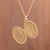 Gold-plated sterling silver filigree locket necklace, 'Shining Fantasy' - 21k Gold Plated Silver Filigree Locket Necklace from Peru (image 2b) thumbail