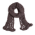 Alpaca blend scarf, 'Chocolate Elegance' - Hand-Crocheted Alpaca Blend Scarf in Chocolate from Peru
