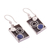 Sodalite dangle earrings, 'Blue Moon Phase' - Modern Circle Motif Sodalite Dangle Earrings from Peru (image 2c) thumbail