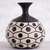 Ceramic decorative vase, 'Chulucanas Eyes' - Handcrafted Chulucanas Ceramic Decorative Vase from Peru thumbail