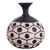 Ceramic decorative vase, 'Chulucanas Eyes' - Handcrafted Chulucanas Ceramic Decorative Vase from Peru