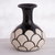Ceramic decorative vase, 'Chulucanas Petals' - Petal Motif Chulucanas Ceramic Decorative Vase from Peru thumbail