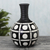 Ceramic decorative vase, 'Chulucanas Squares' - Square Motif Chulucanas Ceramic Decorative Vase from Peru thumbail
