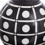 Ceramic decorative vase, 'Chulucanas Squares' - Square Motif Chulucanas Ceramic Decorative Vase from Peru