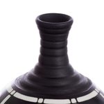 Ceramic decorative vase, 'Chulucanas Squares' - Square Motif Chulucanas Ceramic Decorative Vase from Peru