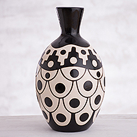 Ceramic decorative vase, 'Desert Stair'