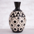 Ceramic decorative vase, 'Desert Stair' - Black and Ivory Chulucanas Ceramic Decorative Vase from Peru thumbail