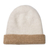 100% alpaca hat, 'Cozy Winter in Tan' - 100% Alpaca Hat in Beige and White from Peru (image 2c) thumbail