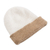100% alpaca hat, 'Cozy Winter in Tan' - 100% Alpaca Hat in Beige and White from Peru (image 2d) thumbail