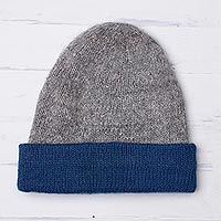 100% alpaca hat, Cozy Winter in Azure