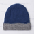 100% alpaca hat, 'Cozy Winter in Azure' - Knit 100% Alpaca Hat in Azure and Grey from Peru (image 2b) thumbail