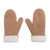 100% alpaca reversible mittens, 'Striking Contrast in Tan' - Knit 100% Alpaca Mittens in Tan and White from Peru (image 2a) thumbail