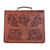 Leather handbag, 'Floral Executive' - Handcrafted Floral Leather Handbag from Peru (image 2d) thumbail