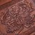 honda de cuero - Bolso bandolera de cuero grabado con motivo floral de Perú