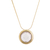 Gold plated quartz pendant necklace, 'Golden Circle' - 18k Gold Plated Quartz Pendant Necklace from Peru thumbail