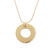 Gold plated quartz pendant necklace, 'Golden Circle' - 18k Gold Plated Quartz Pendant Necklace from Peru (image 2c) thumbail