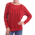 Pima cotton pullover, 'Sweet Warmth in Cinnabar' - Crocheted Pima Cotton Pullover in Cinnabar from Peru (image 2a) thumbail