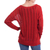 Pima cotton pullover, 'Sweet Warmth in Cinnabar' - Crocheted Pima Cotton Pullover in Cinnabar from Peru (image 2c) thumbail