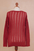 Pima cotton pullover, 'Sweet Warmth in Cinnabar' - Crocheted Pima Cotton Pullover in Cinnabar from Peru (image 2f) thumbail