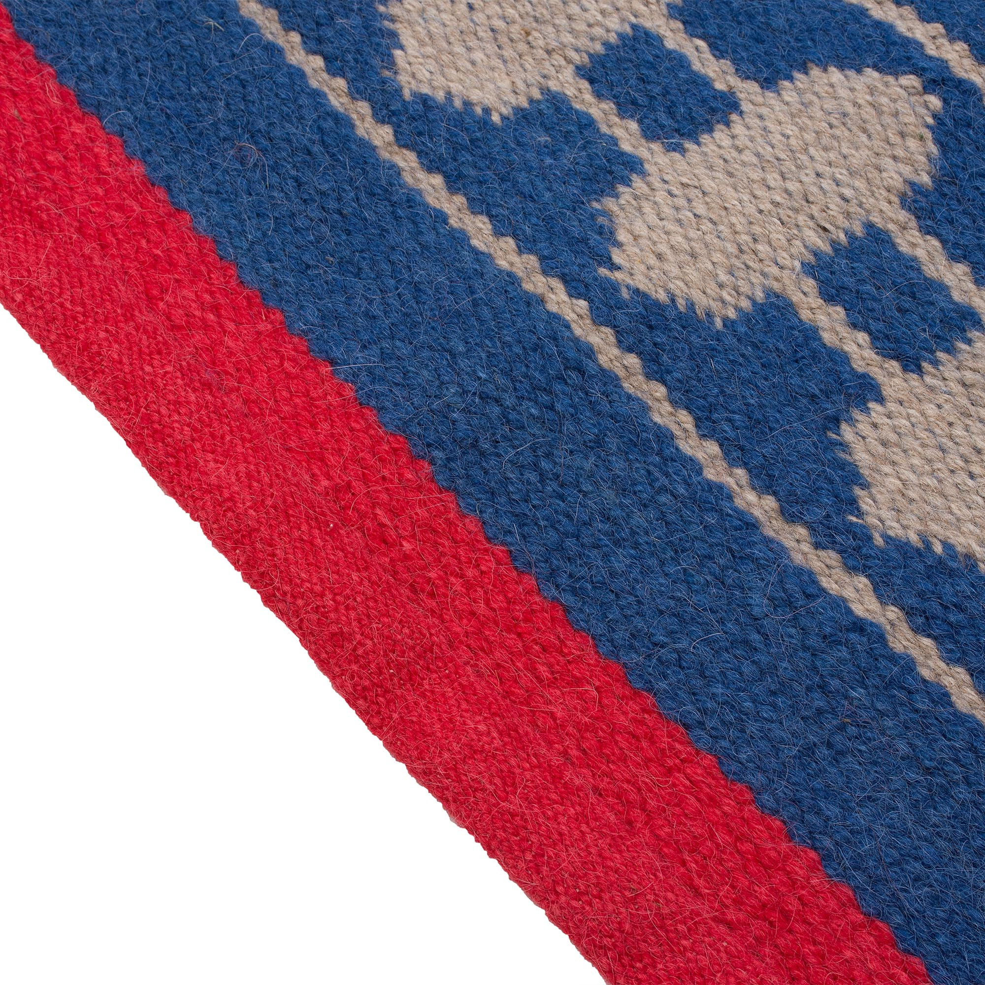 Llama Wool Area Rug in Blue and Taupe (2x3) from Peru Vibrant Future NOVICA