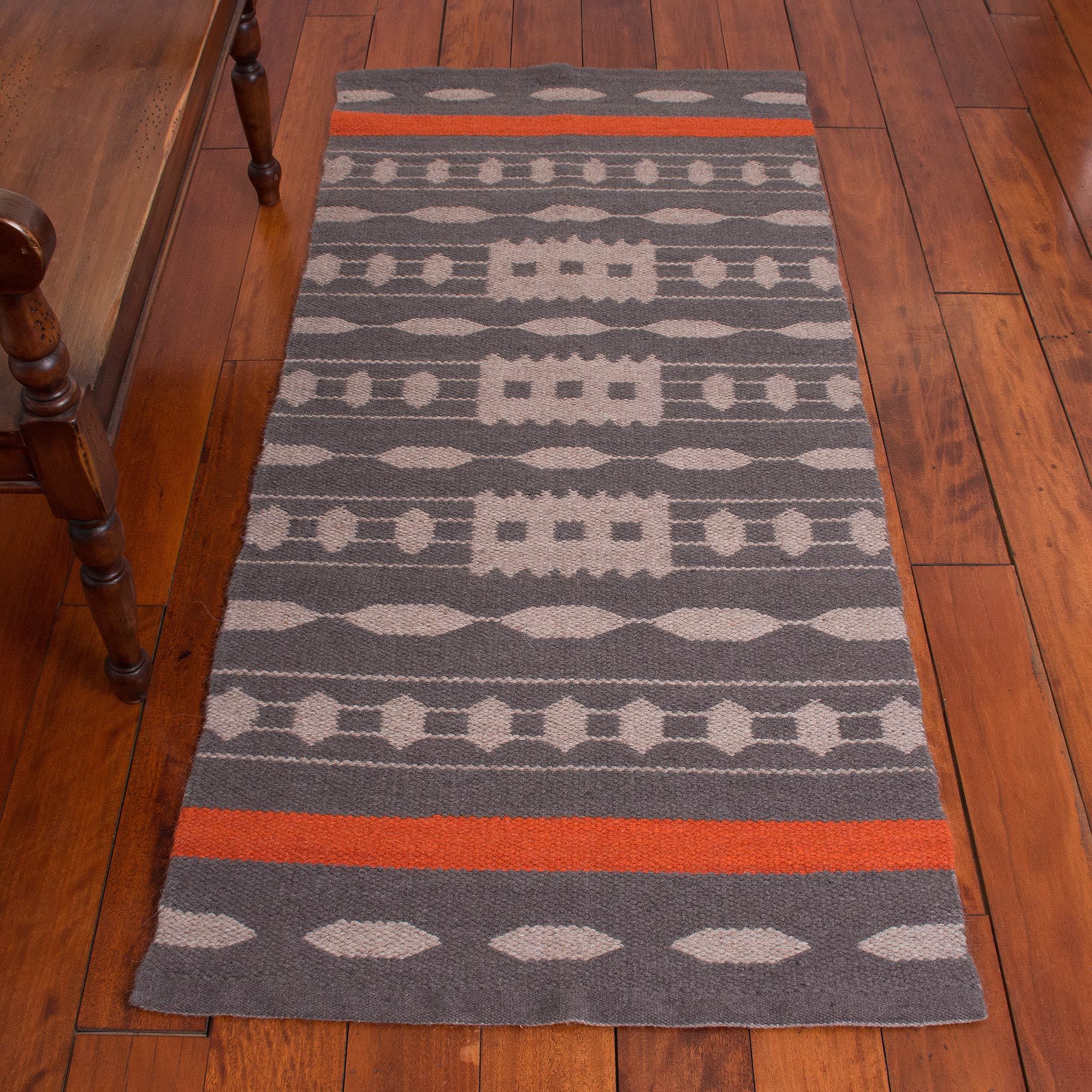 Llama Wool Area Rug In Grey And Taupe 2 5x5 5 Ancestral Patterns Llama Wool Area Rug In Grey And Taupe 2 5x5 5 Ancestral Patterns