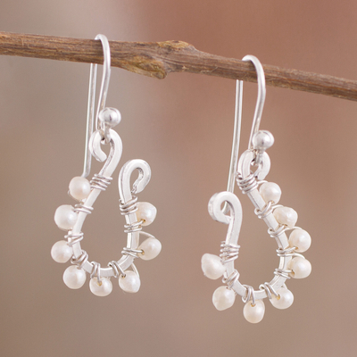 Cultured pearl dangle earrings, Heavens Treasure