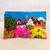 Appliqué pencil case, 'Colors of the Andes' - Colorful Andean Scene Cotton Blend Appliqué Pencil Case