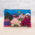 Appliqué pencil case, 'Flourishing Gardens' - Colorful Andean Gardens Cotton Blend Appliqué Pencil Case (image 2b) thumbail