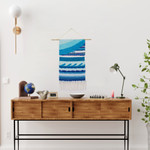 Wool tapestry, 'High Seas' - Handwoven Ocean-Themed Wool Tapestry from Peru