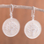 Sterling silver filigree dangle earrings, 'Personal Growth' - Tree of Life Sterling Silver Filigree Disc Dangle Earrings (image 2) thumbail