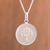 Sterling silver filigree pendant necklace, 'Personal Growth' - Tree of Life Sterling Silver Filigree Disc Pendant Necklace (image 2) thumbail