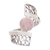 Rhodonite filigree cocktail ring, 'Cosmic Twist in Pink' - Rhodonite and Sterling Silver Filigree Band Cocktail Ring thumbail