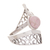 Rhodonite filigree cocktail ring, 'Cosmic Twist in Pink' - Rhodonite and Sterling Silver Filigree Band Cocktail Ring (image 2c) thumbail