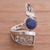 Sodalite filigree cocktail ring, 'Cosmic Twist in Blue' - Sodalite and Sterling Silver Filigree Band Cocktail Ring (image 2b) thumbail