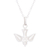 Sterling silver filigree pendant necklace, 'Bright Divine Dove' - Handcrafted Sterling Silver Filigree Dove Pendant Necklace thumbail