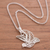 Sterling silver filigree pendant necklace, 'Peace and Grace' - Handcrafted Sterling Silver Filigree Dove Pendant Necklace (image 2b) thumbail