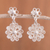 Sterling silver filigree dangle earrings, 'Exquisite Blossom' - Handcrafted Sterling Silver Filigree Flowers Dangle Earrings (image 2) thumbail