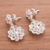 Sterling silver filigree dangle earrings, 'Exquisite Blossom' - Handcrafted Sterling Silver Filigree Flowers Dangle Earrings (image 2b) thumbail
