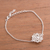 Sterling silver pendant bracelet, 'Exquisite Blossom' - Handcrafted Sterling Silver Filigree Flower Pendant Bracelet (image 2b) thumbail